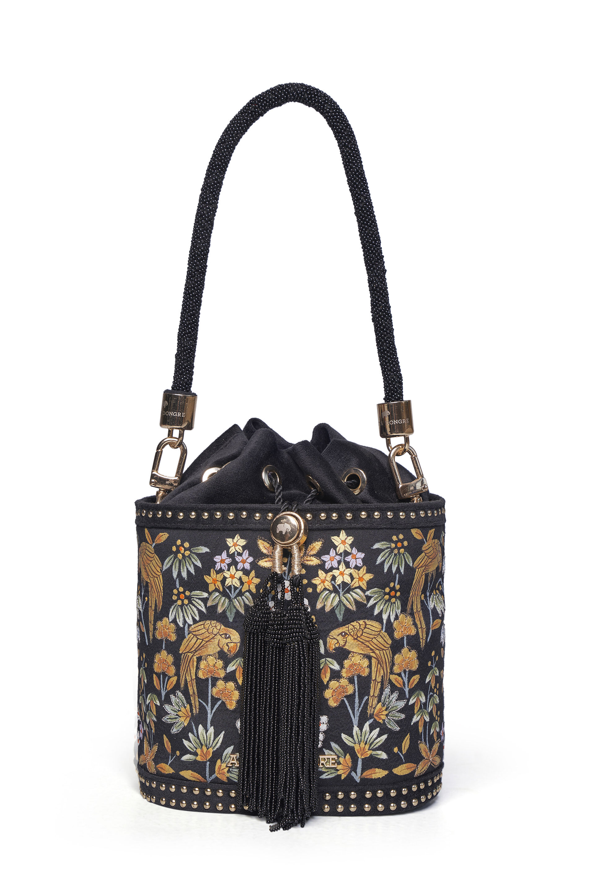 Pichhwai Bucket Bag - Nightingale Black, Black, image 5